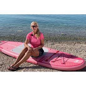 T-shirt donna PADDLEBOARDING PINK lycra manica corta