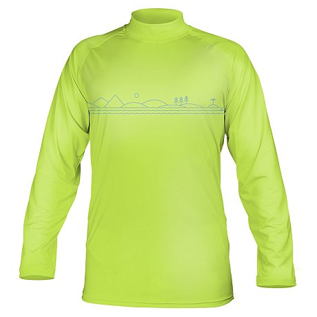 T-shirt uomo PADDLEBOARDING VERDE NEON lycra manica lunga