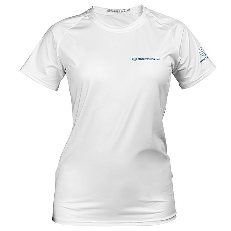 T-shirt donna  PADDLEBOARDING STAMP WHITE lycra manica corta