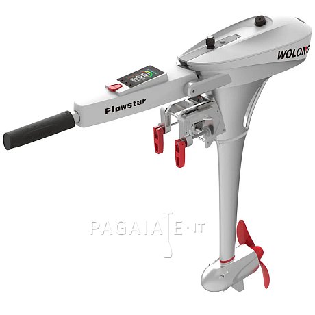 Motore fuoribordo elettrico WOLONG ​FLOWSTAR 1,5 kW con gambo S e batteria