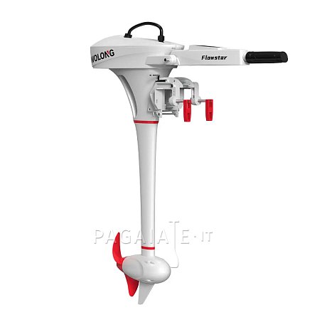 Motore fuoribordo elettrico WOLONG ​FLOWSTAR 1,5 kW con gambo S e batteria