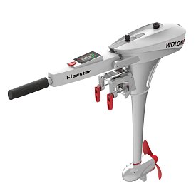 Motore fuoribordo elettrico WOLONG ​FLOWSTAR 1,5 kW con gambo S e batteria