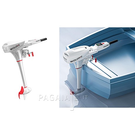 Motore fuoribordo elettrico WOLONG ​FLOWSTAR 1,5 kW con gambo S e batteria