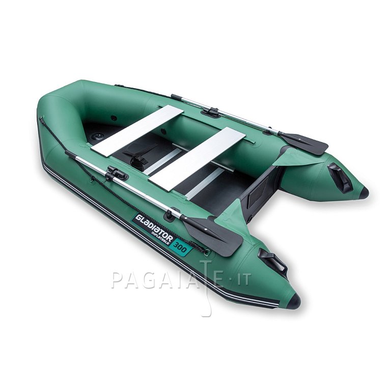 Člun GLADIATOR LIGHT AK300WF green - nafukovací člun s dřevěnou podlahou