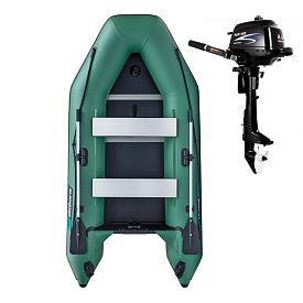 Gommone GLADIATOR LIGHT AK300WF green - gommone gonfiabile con pavimento in legno