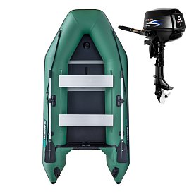 Gommone GLADIATOR LIGHT AK300WF green - gommone gonfiabile con pavimento in legno