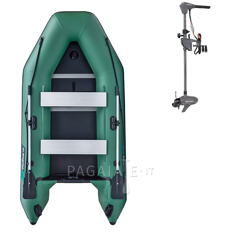 Gommone GLADIATOR LIGHT AK300WF green - gommone gonfiabile con pavimento in legno