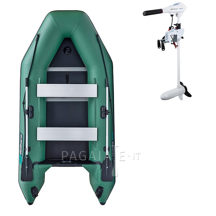 Gommone GLADIATOR LIGHT AK300WF green - gommone gonfiabile con pavimento in legno
