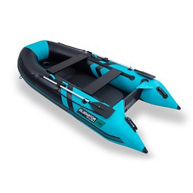 Gommone GLADIATOR CLASSIC B330AD black turquoise - gommone gonfiabile con pavimento in drop-stitch
