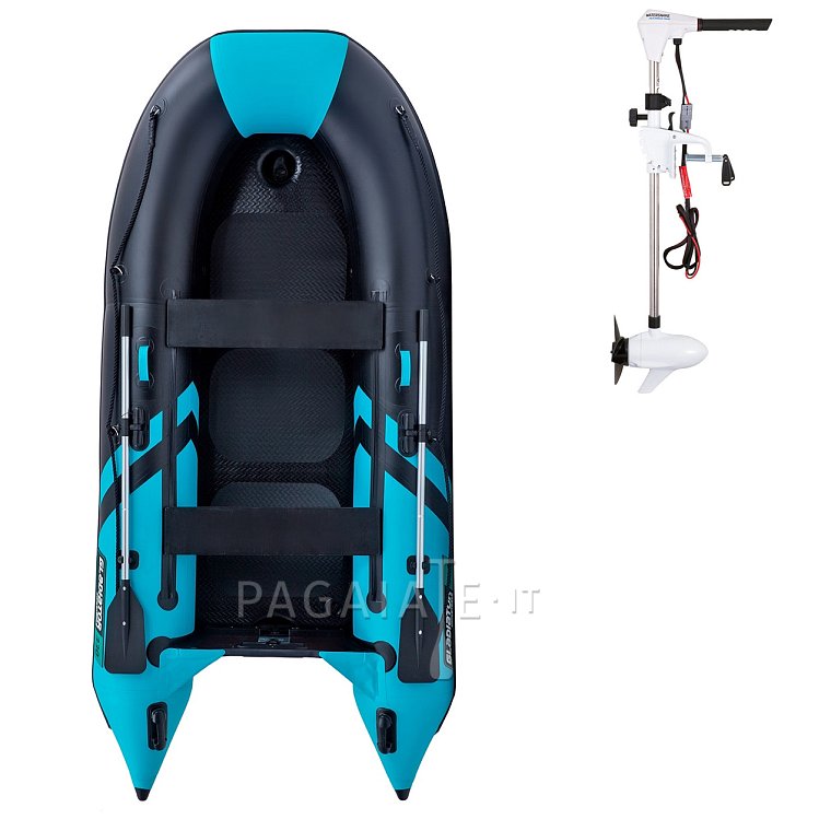 Gommone GLADIATOR CLASSIC B330AD black turquoise - gommone gonfiabile con pavimento in drop-stitch