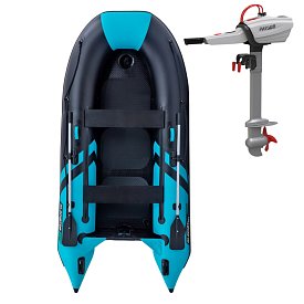 Gommone GLADIATOR CLASSIC B330AD black turquoise - gommone gonfiabile con pavimento in drop-stitch