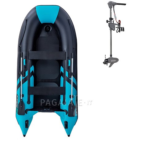 Gommone GLADIATOR CLASSIC B330AD black turquoise - gommone gonfiabile con pavimento in drop-stitch