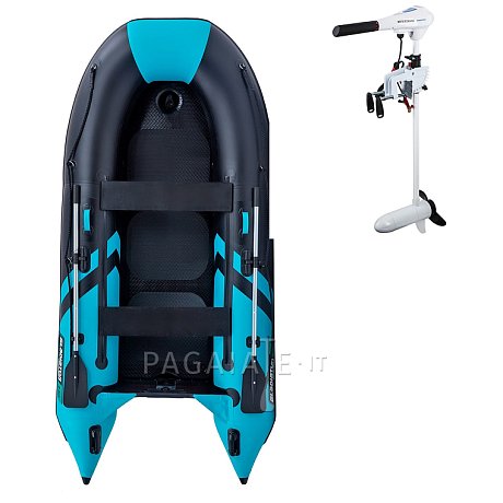 Gommone GLADIATOR CLASSIC B330AD black turquoise - gommone gonfiabile con pavimento in drop-stitch