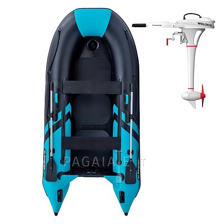 Gommone GLADIATOR CLASSIC B330AD black turquoise - gommone gonfiabile con pavimento in drop-stitch