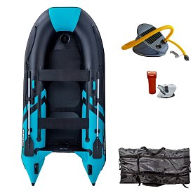 Gommone GLADIATOR CLASSIC B330AD black turquoise - gommone gonfiabile con pavimento in drop-stitch
