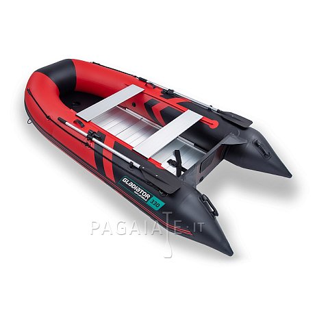 Gommone GLADIATOR CLASSIC B330AL red black - gommone gonfiabile con pavimento in alluminio
