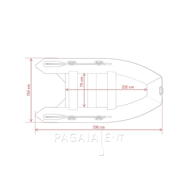 Člun GLADIATOR CLASSIC B330AL red black - nafukovací člun s hliníkovou podlahou