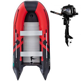 Gommone GLADIATOR CLASSIC B330AL red black - gommone gonfiabile con pavimento in alluminio