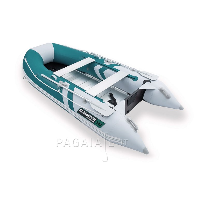 Gommone GLADIATOR CLASSIC B330AL sea green white - gommone gonfiabile con pavimento in alluminio