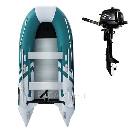 Gommone GLADIATOR CLASSIC B330AL sea green white - gommone gonfiabile con pavimento in alluminio