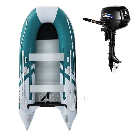 Gommone GLADIATOR CLASSIC B330AL sea green white - gommone gonfiabile con pavimento in alluminio