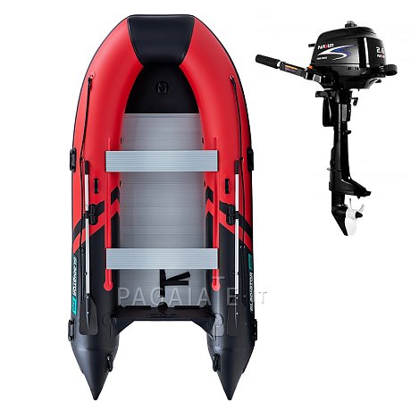 Gommone GLADIATOR CLASSIC B370AL red black - gommone gonfiabile con pavimento in alluminio