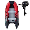 Gommone GLADIATOR CLASSIC B370AL red black - gommone gonfiabile con pavimento in alluminio