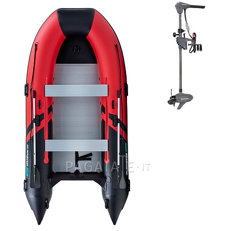 Gommone GLADIATOR CLASSIC B370AL red black - gommone gonfiabile con pavimento in alluminio