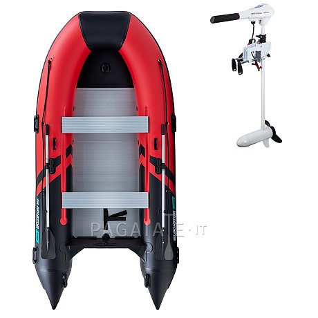 Gommone GLADIATOR CLASSIC B370AL red black - gommone gonfiabile con pavimento in alluminio
