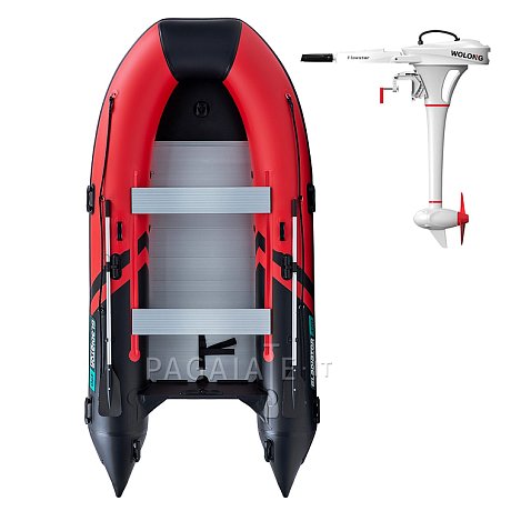 Gommone GLADIATOR CLASSIC B370AL red black - gommone gonfiabile con pavimento in alluminio
