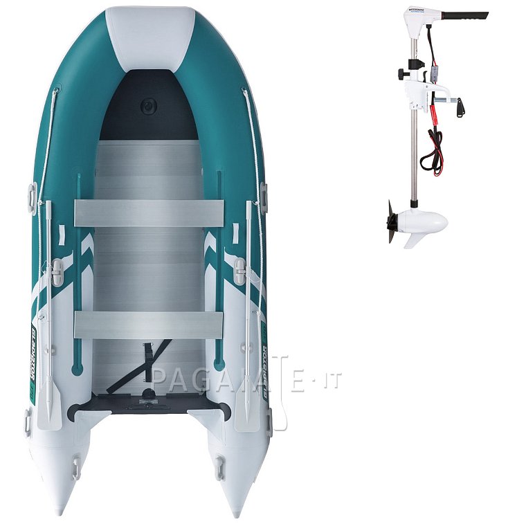 Gommone GLADIATOR CLASSIC B370AL sea green white - gommone gonfiabile con pavimento in alluminio