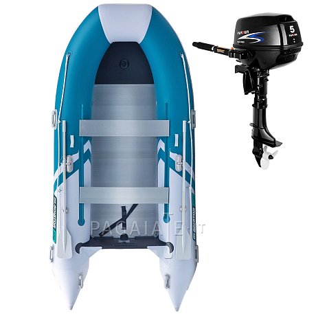 Gommone GLADIATOR CLASSIC B370AL sea green white - gommone gonfiabile con pavimento in alluminio