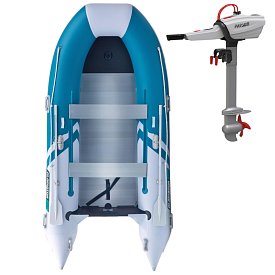 Gommone GLADIATOR CLASSIC B370AL sea green white - gommone gonfiabile con pavimento in alluminio