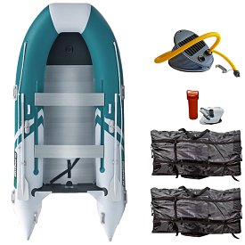 Gommone GLADIATOR CLASSIC B370AL sea green white - gommone gonfiabile con pavimento in alluminio