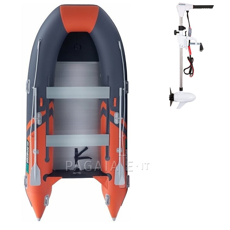 Gommone GLADIATOR CLASSIC B370AL orange dark gray - gommone gonfiabile con pavimento in alluminio