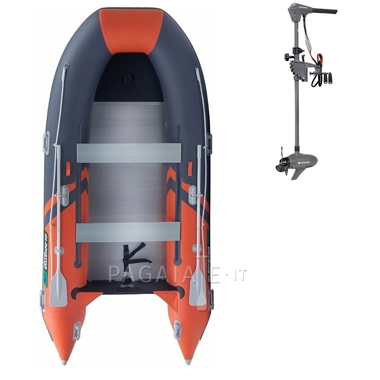 Gommone GLADIATOR CLASSIC B370AL orange dark gray - gommone gonfiabile con pavimento in alluminio