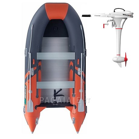 Gommone GLADIATOR CLASSIC B370AL orange dark gray - gommone gonfiabile con pavimento in alluminio