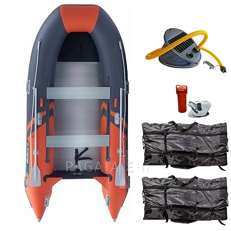 Gommone GLADIATOR CLASSIC B370AL orange dark gray - gommone gonfiabile con pavimento in alluminio