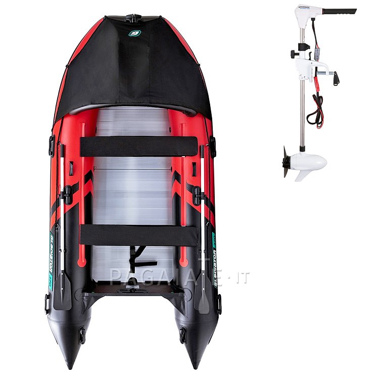 Gommone GLADIATOR ACTIVE C370AL red black - gommone gonfiabile con pavimento in alluminio