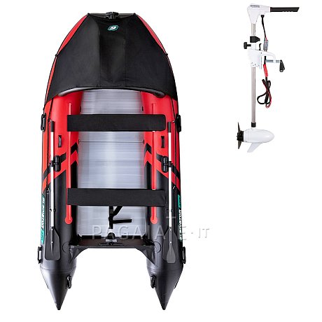 Gommone GLADIATOR ACTIVE C370AL red black - gommone gonfiabile con pavimento in alluminio
