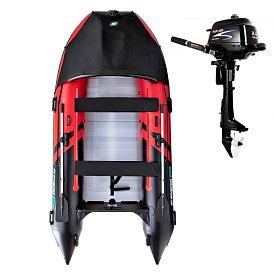 Gommone GLADIATOR ACTIVE C370AL red black - gommone gonfiabile con pavimento in alluminio