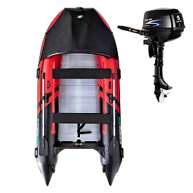 Gommone GLADIATOR ACTIVE C370AL red black - gommone gonfiabile con pavimento in alluminio
