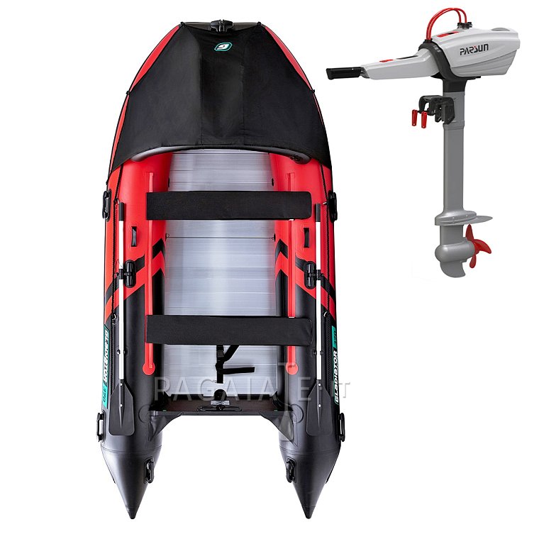 Člun GLADIATOR ACTIVE C370AL red black - nafukovací člun s hliníkovou podlahou