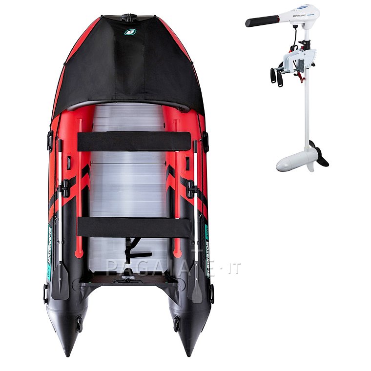 Gommone GLADIATOR ACTIVE C370AL red black - gommone gonfiabile con pavimento in alluminio