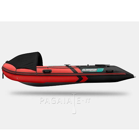 Gommone GLADIATOR ACTIVE C370AL red black - gommone gonfiabile con pavimento in alluminio