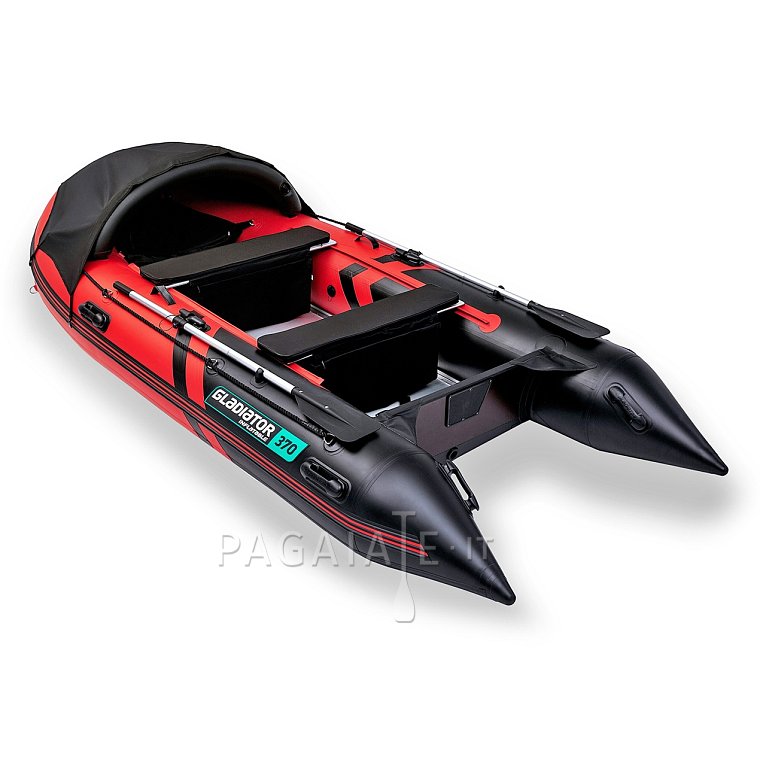 Člun GLADIATOR ACTIVE C370AL red black - nafukovací člun s hliníkovou podlahou