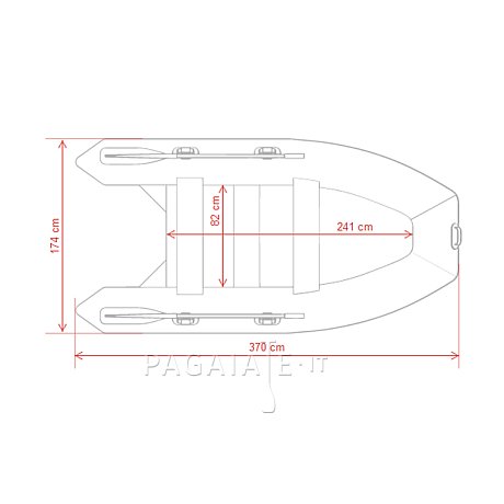 Gommone GLADIATOR ACTIVE C370AL red black - gommone gonfiabile con pavimento in alluminio