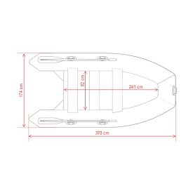 Gommone GLADIATOR ACTIVE C370AL red black - gommone gonfiabile con pavimento in alluminio