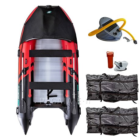 Gommone GLADIATOR ACTIVE C370AL red black - gommone gonfiabile con pavimento in alluminio