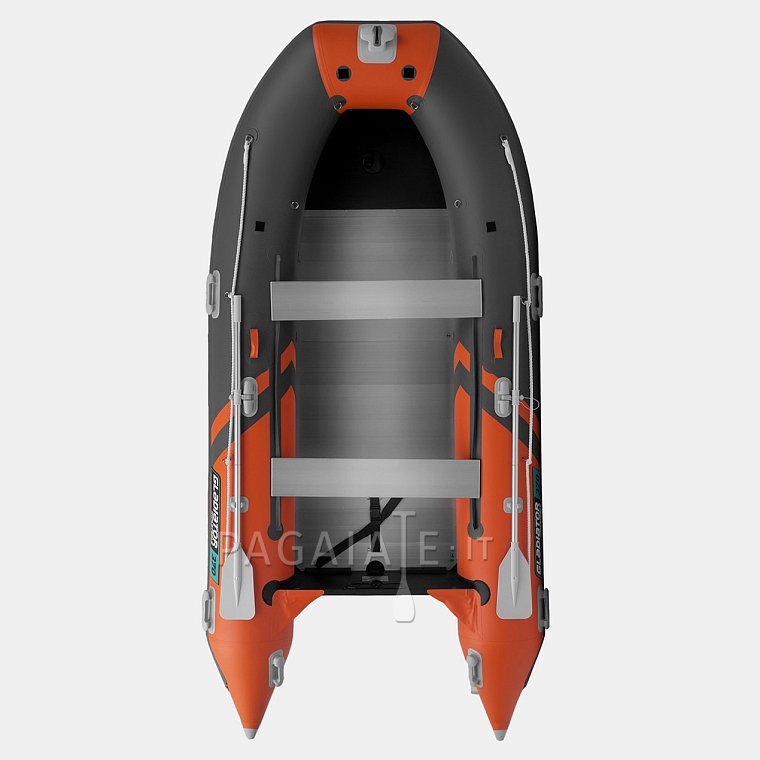 Člun GLADIATOR ACTIVE C370AL orange dark gray - nafukovací člun s hliníkovou podlahou